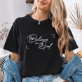 thumbnail image 3 of Jollimate Believe In God Shirt, Christian Graphic Tee, Floral Faith Cursive T-Shirt, Minimalist Religious Gift, 3 of 4