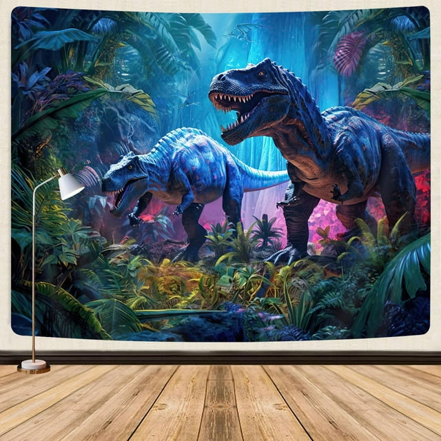 Tapiz de Pared GOAOK Dinosaurio 100x70 cm Decoración para Cuarto de Niños