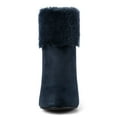 thumbnail image 2 of Unique Bargains Women's Faux Fur Block Heel Round Toe Ankle Boots, 2 of 7