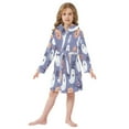 thumbnail image 6 of FORMRS Kids Bathrobe Unisex Hooded Robe Toddler Pajamas Sleepwear, Size 7-9T, Blue Cute Halloween, 6 of 7