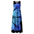 thumbnail image 4 of EQWLJWE Robes d'Été pour Femmes 2023 Robe Longue Sans Manches à Col Rond avec Poche Imprimée Grande Robe d'Été pour Femmes 2023, 4 of 5