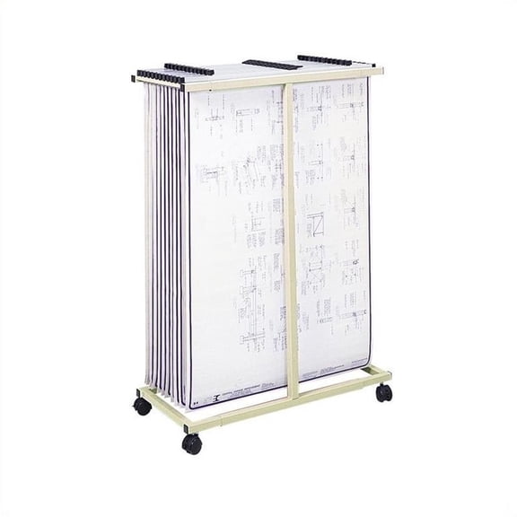 Safco Mobile Vertical Metal File Stand in Tropic Sand