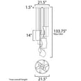thumbnail image 2 of ET2 Lighting - Rinkle - 18W 6 LED Pendant-15.75 Inches Tall and 21.5 Inches Wide, 2 of 5