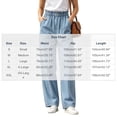 thumbnail image 3 of ClodeEU Women's Elastic Waist Denim Wide Leg Pants,Casual Loose Lightweight Jeans With Pockets ,Women's Plus XXL, 3 of 6