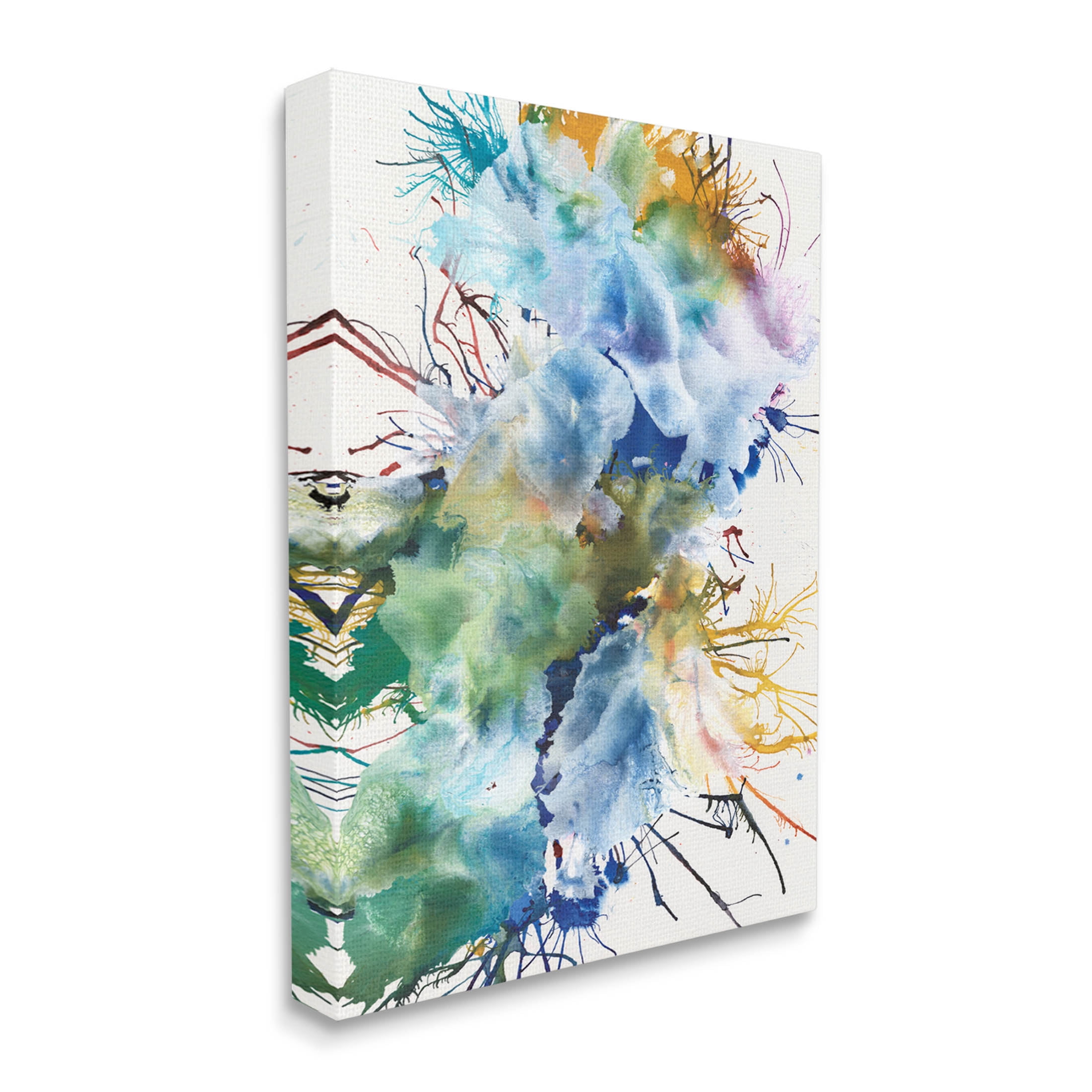 Stupell Industries Chaotic Abstract Rainbow Shapes Graphic Art Gallery Wrapped Canvas Print Wall Art, Design by Jodi Fuchs