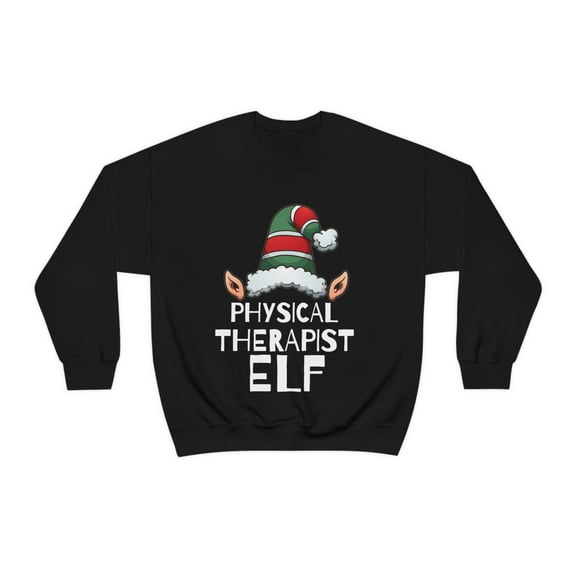 Physical Therapist Elf Unisex Sweatshirt, S-2XL Christmas Holidays Elves