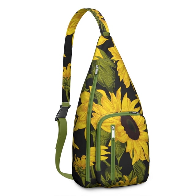 Butterfly Sunflower Backpack - Whimsical Floral & Insect Motifs, Compact Anti-Theft Pack