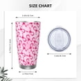 thumbnail image 4 of Daiia Breast Cancer Ribbons Awareness Printed 20oz Insulated Coffee Cup with Straw Topper, Fully Spill Proof Travel Coffee Mug, Stainless Steel Tumbler for Work Home Outdoor Car-Without Straw, 4 of 8