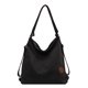 thumbnail image 1 of Bolso de hombro Unisex Versátil Vintage School Bag Student Casual Shoulder Bag Mochila (Negro), 1 of 8