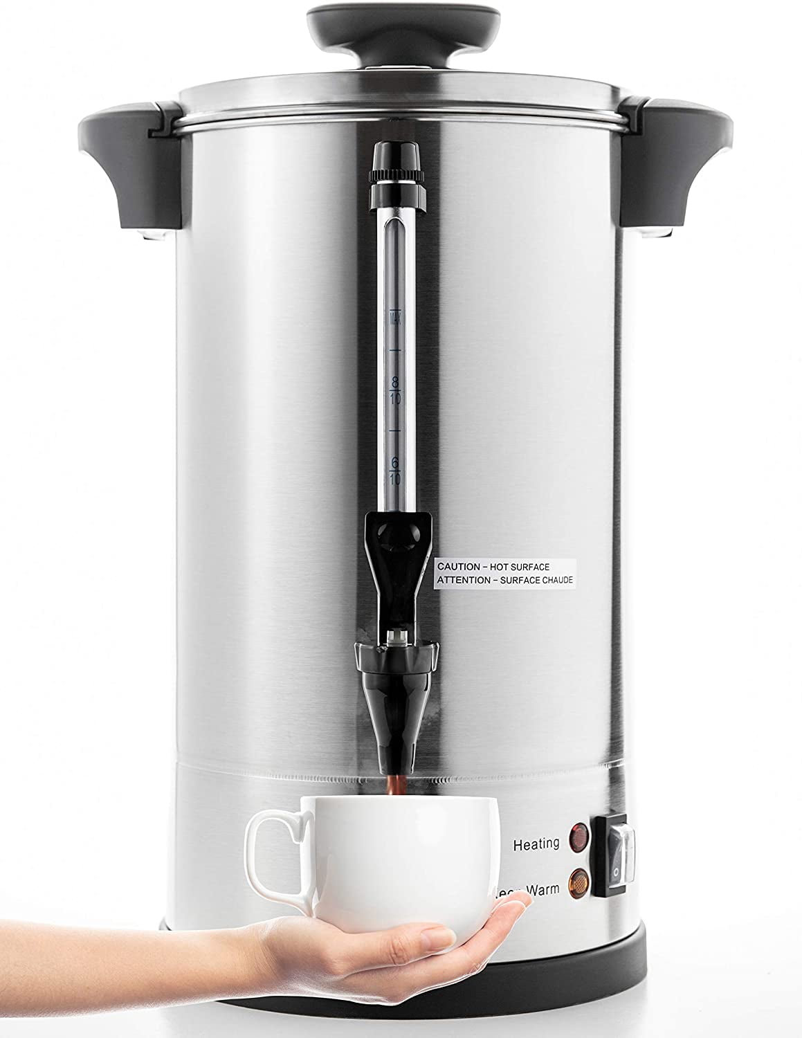 Cafe Amoroso 45 Cup Stainless Steel Commercial Electric Coffee Maker Urn 