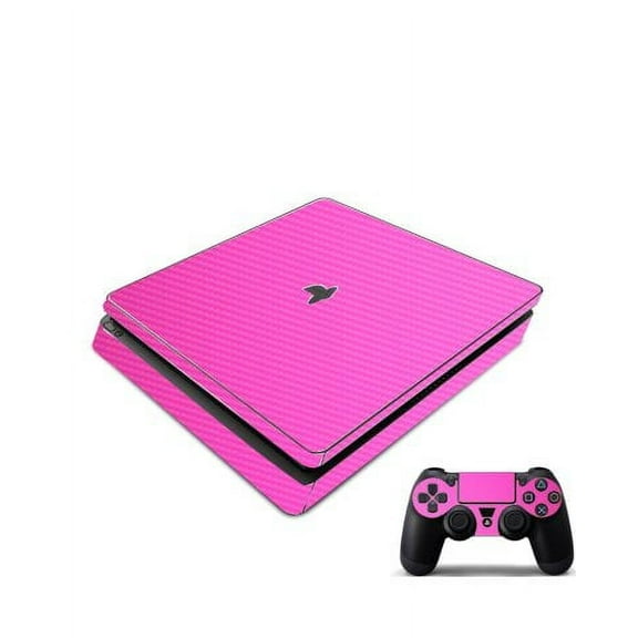 Playstation PS4 Slim Pink Carbon Fiber Console Skin