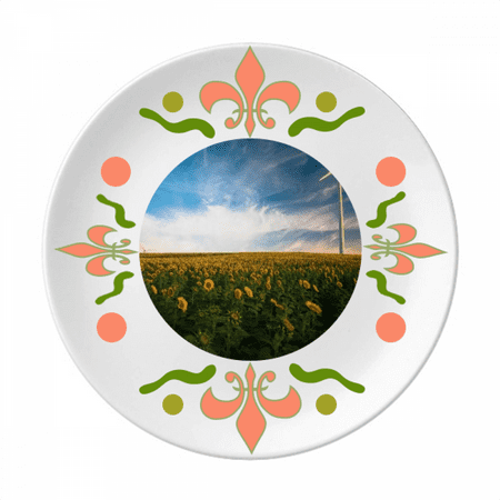 

Sunflowers Clouds Blue Sky Flower Ceramics Plate Tableware Dinner Dish