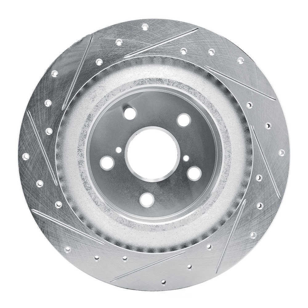 Dynamic Friction Company 631-75059R DFC Brake Rotor - Drilled And Slotted - Silver