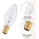 thumbnail image 3 of B15 Candle Bulb 2.5w, 10 Pack Sbc Dimmable Small Bayonet Light Bulbs Soft Warm White 2700k, 260 Lumens, 3 of 5