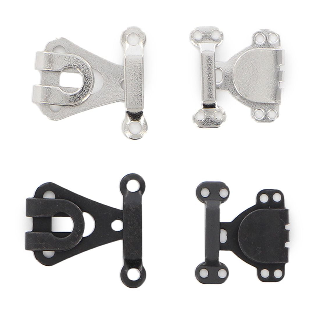 UNIQUE CREATIV Assorted Pant Hook & Bar Sets — 12 Sew‑On Closures, Black & Silver, 12 sets