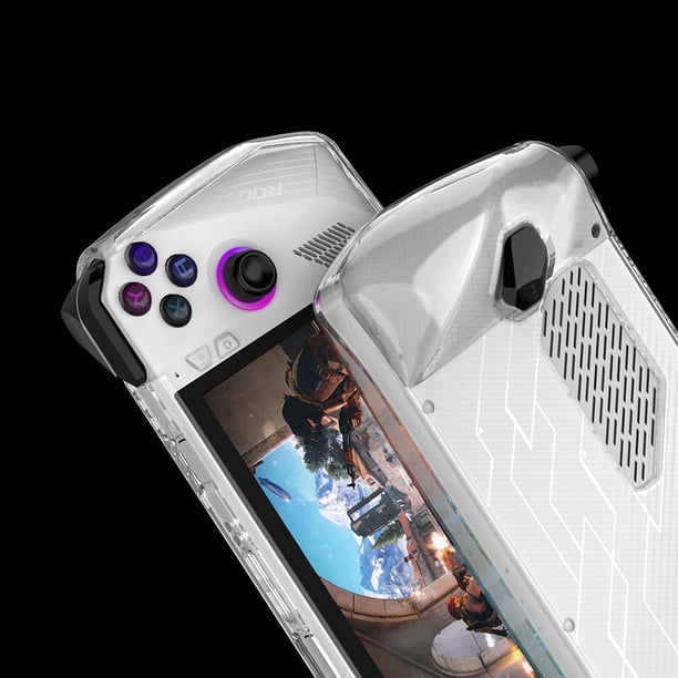 Funda de silicona/TPU para consola de juegos con soporte para Asus Rog Ally (TPU Ivory)