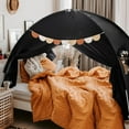 thumbnail image 3 of ThrottleT-Twin Size Bed Canopy Toddler, Kids Bed Tents Indoor Dream Tent on Bunk Bed Privacy Space Blackout Sleeping Tents Portable Drafty Floor Playhouse for Boys Girl Birthday, House Gift, Black, 3 of 15