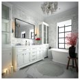 thumbnail image 4 of 36x30 Black Bathroom Mirror, Wall Mounted Rectangle Vanity Mirror, Beveled Edge Modern Metal Framed Mirror for Washroom, Farmhouse Decorative Mirror, 4 of 9