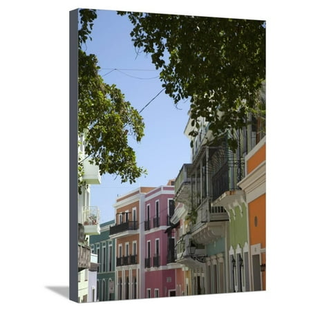 Fun Town San Angelo The Colonial Town, San Juan, Puerto Rico, West Indies, Caribbean, USA, Central America Stretched Canvas Print Wall Art By Angelo Cavalli ()