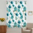 thumbnail image 3 of Teal Green Floral Sheer Curtains 72 Inches Long, Vintage Cornflower Leaves Rustic Plants Light Filering Curtains, Breathable Simi Curtain Privacy Drapes for Living Room Bedroom Window Treatment, 3 of 9