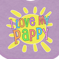 thumbnail image 4 of Inktastic I Love My Pappy- Sun and Rainbow Letters Boys or Girls Baby Bib, 4 of 4