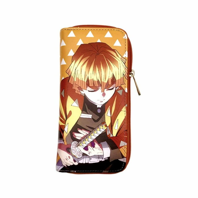 Billetera Kamados Tanjirous, con personajes de anime, delgada y plegable