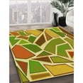 thumbnail image 3 of Ahgly Company Machine Washable Indoor Square Transitional Golden Brown Yellow Area Rugs, 6' Square, 3 of 7