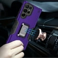 thumbnail image 3 of For Samsung Galaxy S23 Ultra Hybrid Magnetic Ring Holder Stand Kickstand Heavy Duty Rugged Drop Silicone Shockproof Cover ,Xpm Phone Case [ Purple ], 3 of 7