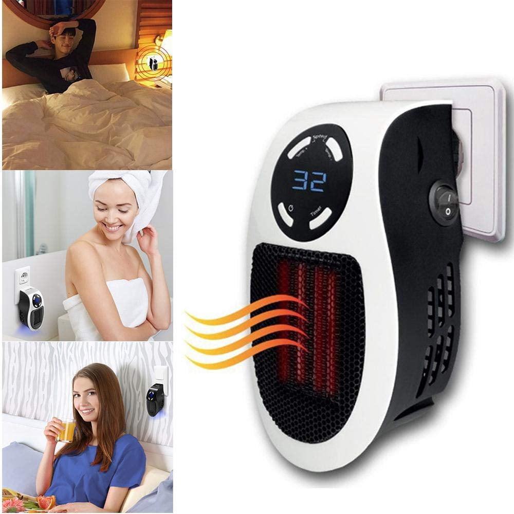 Space Heater,500W Mini Portable Plug-in Electric Wall-outlet Space Heater  Fan Heater for The Office and Home - Walmart.com