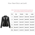 thumbnail image 6 of MGCWSH Women's Genuine Leather Jacket, Classic Button Leather Blazer Casual Coat Long Sleeves Suit Style Leather Jacket White S, 6 of 6