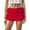 Red, variant on Bloomers for Women Y2k Cute Lace Bloomer Elastic Low Waist Tiered Ruffle Mini Skirt Shorts