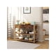 thumbnail image 3 of 31.9-pulgada consola mesa con almacenamiento y cajones, rustic brown, para behind couch, sala de estar, foyer, dormitorio, 3 of 5