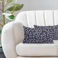 thumbnail image 5 of Navy Blue Beige Vintage Floral Block Print Lumbar Pillow Covers 12X20 Inch Vintage Daisy Flowers Decorative Pillow Cases Set of 2 Farmhouse Home Decor Rustic Throw Pillows For Sofa Couch Outdoor, 5 of 6