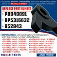 thumbnail image 2 of Whole Parts Refrigerator Door Stop Bushing (Black Color) Part# PD940091 - Replacement and Compatible with Some Viking Refrigerators, 2 of 6