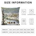 thumbnail image 5 of Orinice Dog Sled Graphic Decorative Cotton Linen Throw Pillow Cover Winter Style for Home Bedroom Living Room Sofa, 1PC 12x12in, 5 of 5