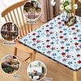 thumbnail image 4 of Fitted Tablecloth Square with Elastic Indoor Outdoor Table Cover Square Elastic Tablecloths for Tables Waterproof Wipeable Table Cloths for,Picnic,Kitchen,Dinner 36"X36", 4 of 4