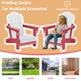 thumbnail image 2 of FUNDAZE HDPE Adirondack Outdoor Chair, Foldable & Weather-Resistant Patio Chair for Garden Lawn Deck,Pink and White, 2 of 7