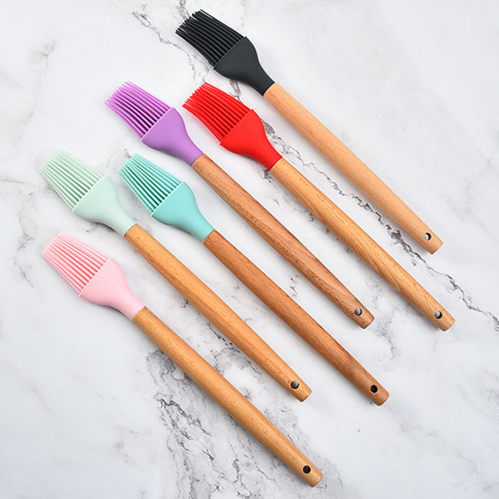 XMMSWDLA Silicone Basting Brush Set, Heat Resistant Pastry Brush, Perfect  for Baking,BBQ Grill,Kitchen Cooking,Strong Steel Core and One-Pieces  Design,BPA Free and Dishwasher Safe 