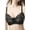 Black, variant on Women Plus Size Full Coverage Underwire Lace Bra (34DD-38DD)
