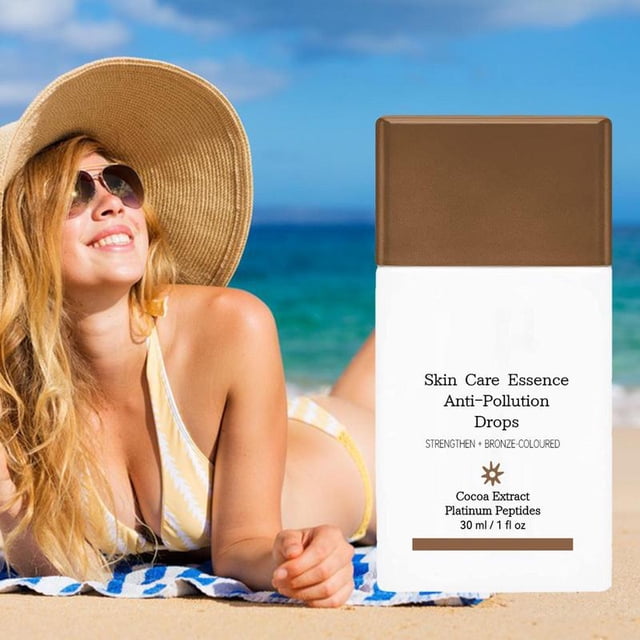 Gotas bronceadoras para cara y cuerpo, líquido autobronceador oscuro, brillo Natural, Color de la piel, aceite de bronceado, Serums péptidos de bronceado falso, 30ml Fivean unisex