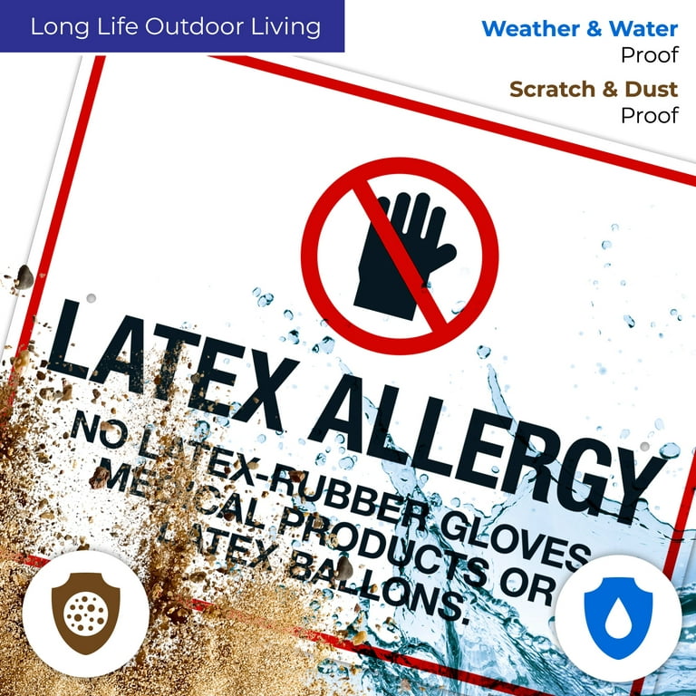 ISO Latex Allergy Sign