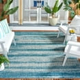 thumbnail image 2 of Safavieh Courtyard Jannah Abstract Indoor/Outdoor Area Rug, Gray/Teal, 6'7" x 9'6", 2 of 10