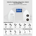 thumbnail image 5 of KAYYELAMP Set of Two White Motion Sensor Parts Extension Cord Light Sensor Sensitivity Time Adjustable Plug in Socket Type Auto Detect Switch Lights Waterproof IP54 Timer Switch, 5 of 7