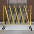 thumbnail image 2 of Mobile Barricade Gate with Casters, Aluminium Metal Portable Expansion Flexible Fence Barricade Outdoor Safety Barrier 10.5*3.38 ft Yellow, 2 of 9