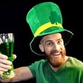 thumbnail image 6 of DJN St. Patrick's Day Top Hat Green Irish Magician Hat with Shamrock Theme Party Hat C One Size, 6 of 6