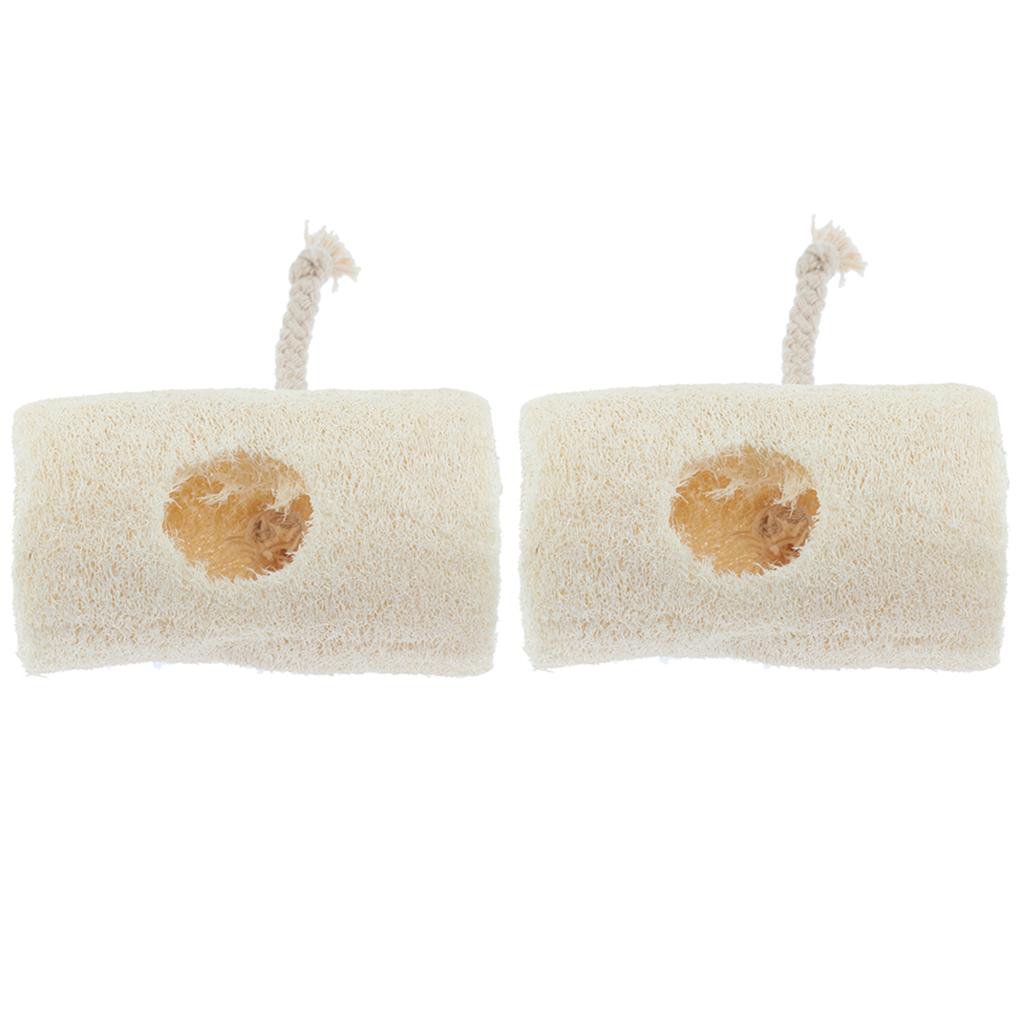 FashionCha 2xNatural Loofah Chew Toy Clean Teeth Toys for Rabbits Hamster,Small Animal