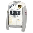 thumbnail image 2 of Youth Outerstuff  Cream/Gray Milwaukee Brewers Big League Power Hit Fleece Sweatshirt, 2 of 3