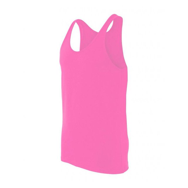 Unisex Jersey Tank - Neon Pink - Large