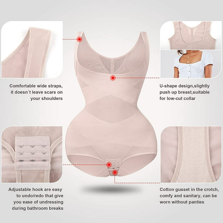 Zukuco Shapewear Bodysuit for Women Tummy Control Body Shaper