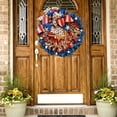 thumbnail image 4 of 4th July Independence Day Wreath, Patriotic Burlaps and American Flag Ribbon Wreath for Front Door Wreath,Patriotic Wreaths for Front Door Outside Year Round, 4 of 10
